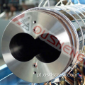 cilindro de parafuso duplo paralelo para máquina de extrusão India Kabra (KET) 2-52-25V ZHOUSHAN FABRICANTE COLMONOY Stellite BIMETALLIC